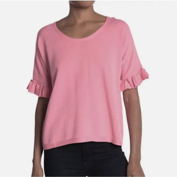 KINROSS 100% Cashmere Short Flutter Sleeve Sweater - Picture 1 of 12